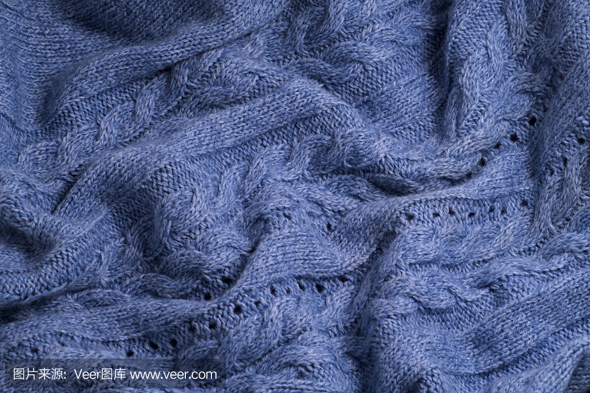 一種藍色針織毛織品的質(zhì)地。背景