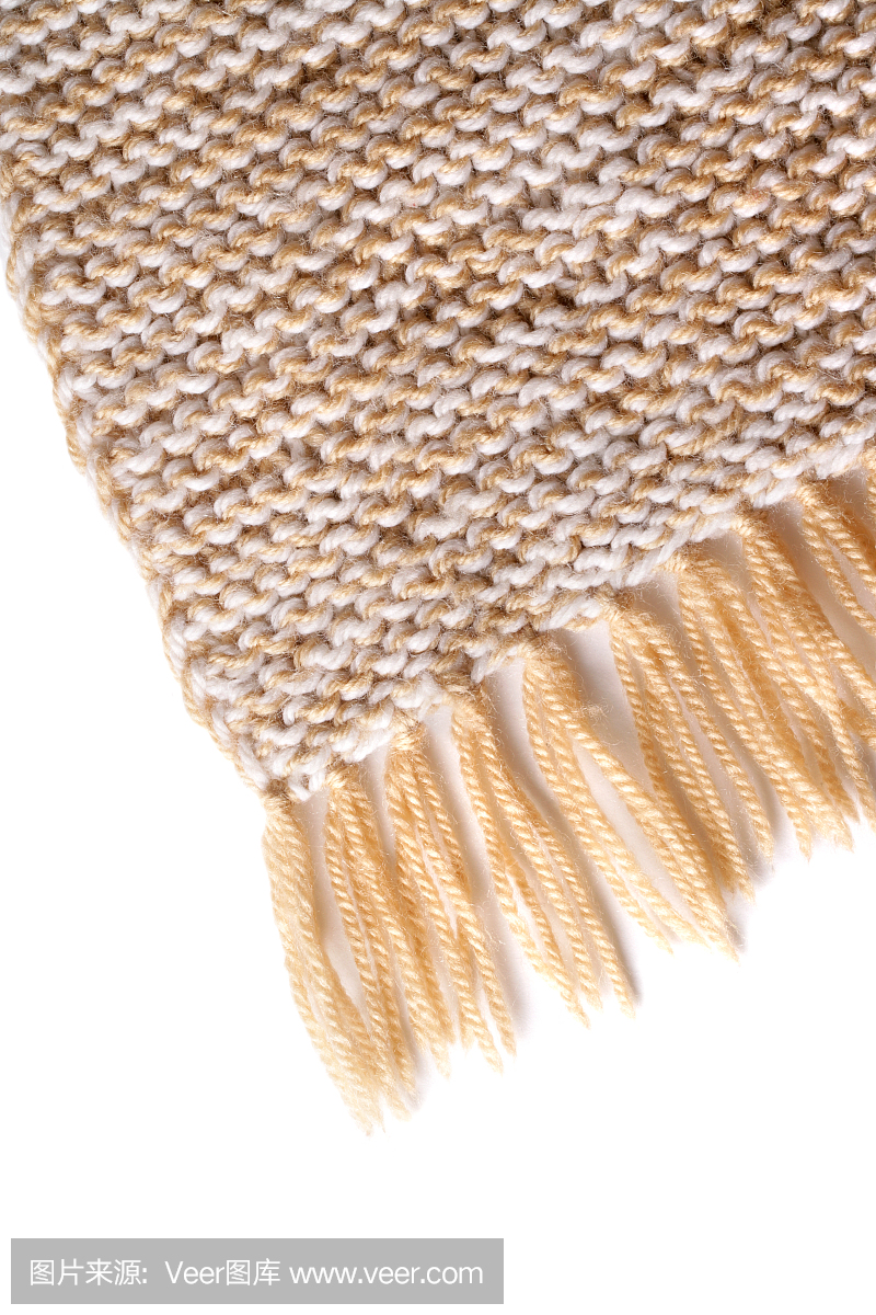 白色的毛織圍巾