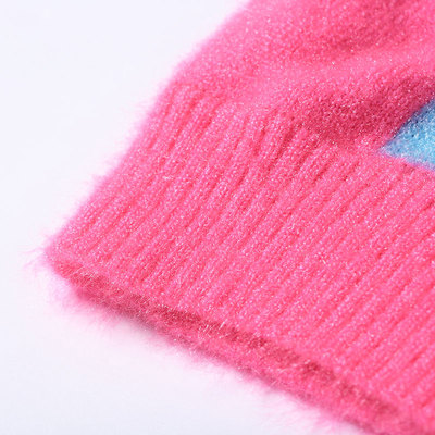 MOVEUP幻走 2016女裝春季新品絢麗糖果色圓領毛織短款T恤